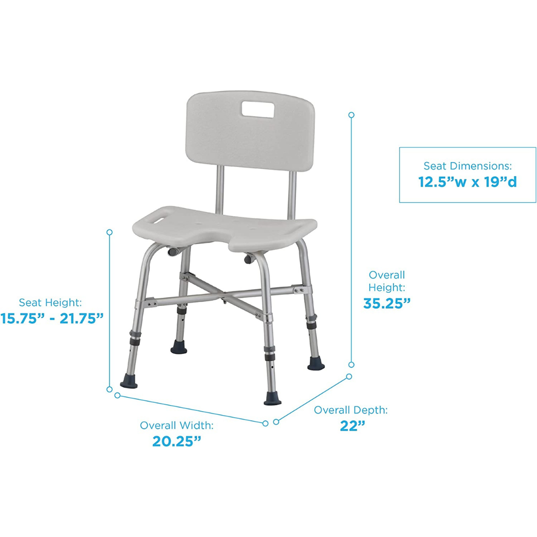 Nova Medical 9050 HD Bariatric Bath Bench with U-Shaped Cutout - primehubstore.shop Bath Benches & Seats