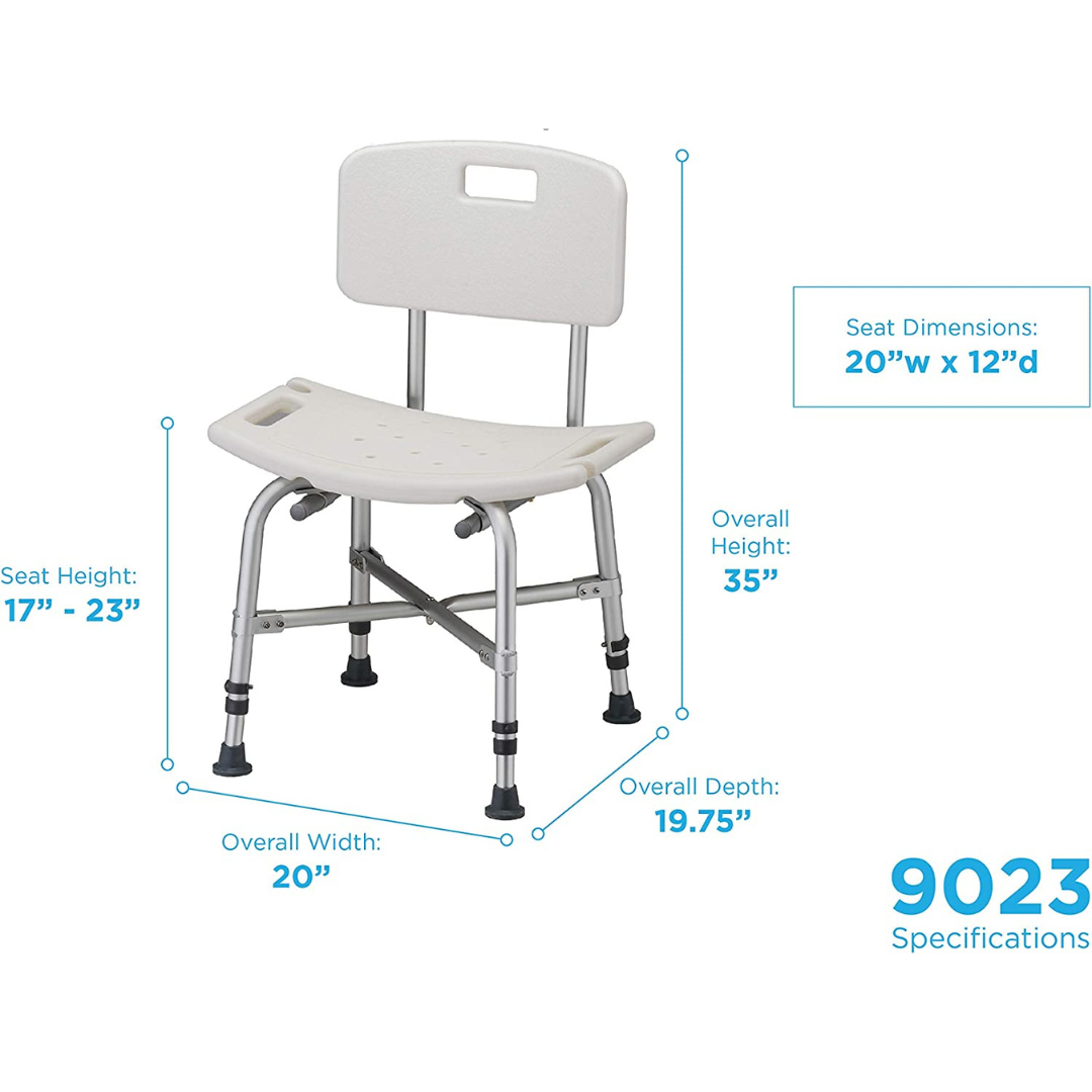 Nova Medical Heavy Duty Bariatric Bath Seat with Non-Skid Rubber Tips - primehubstore.shop Bath Benches & Seats