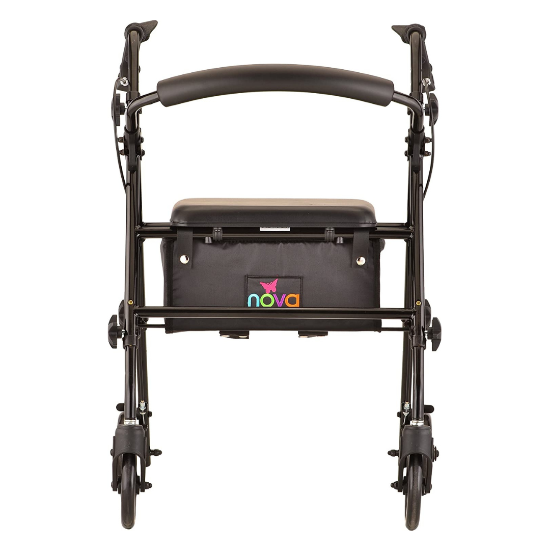 Nova Medical 4205 Journey Steel Rollator - Lightweight & Portable - primehubstore.shop Rollators
