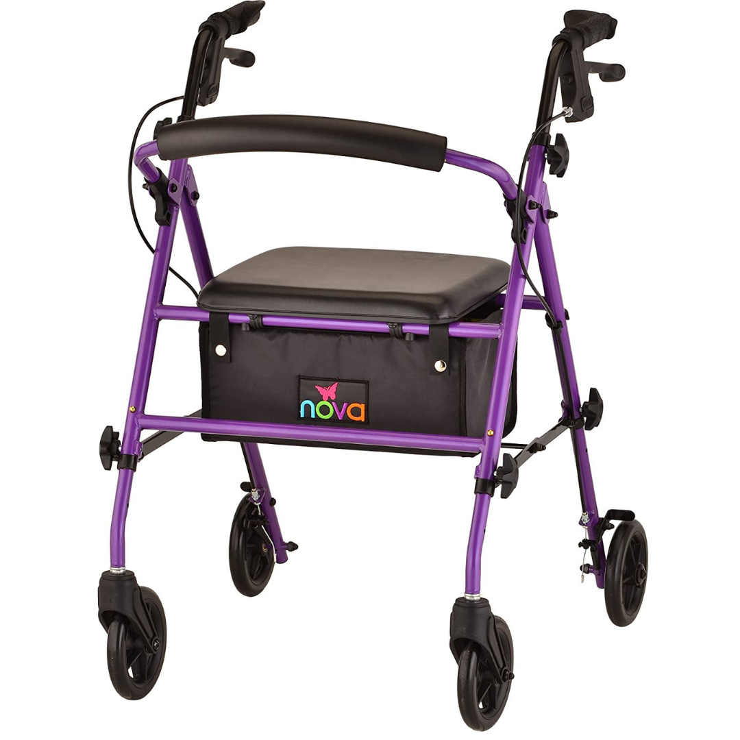 Nova Medical 4205 Journey Steel Rollator - Lightweight & Portable - primehubstore.shop Rollators