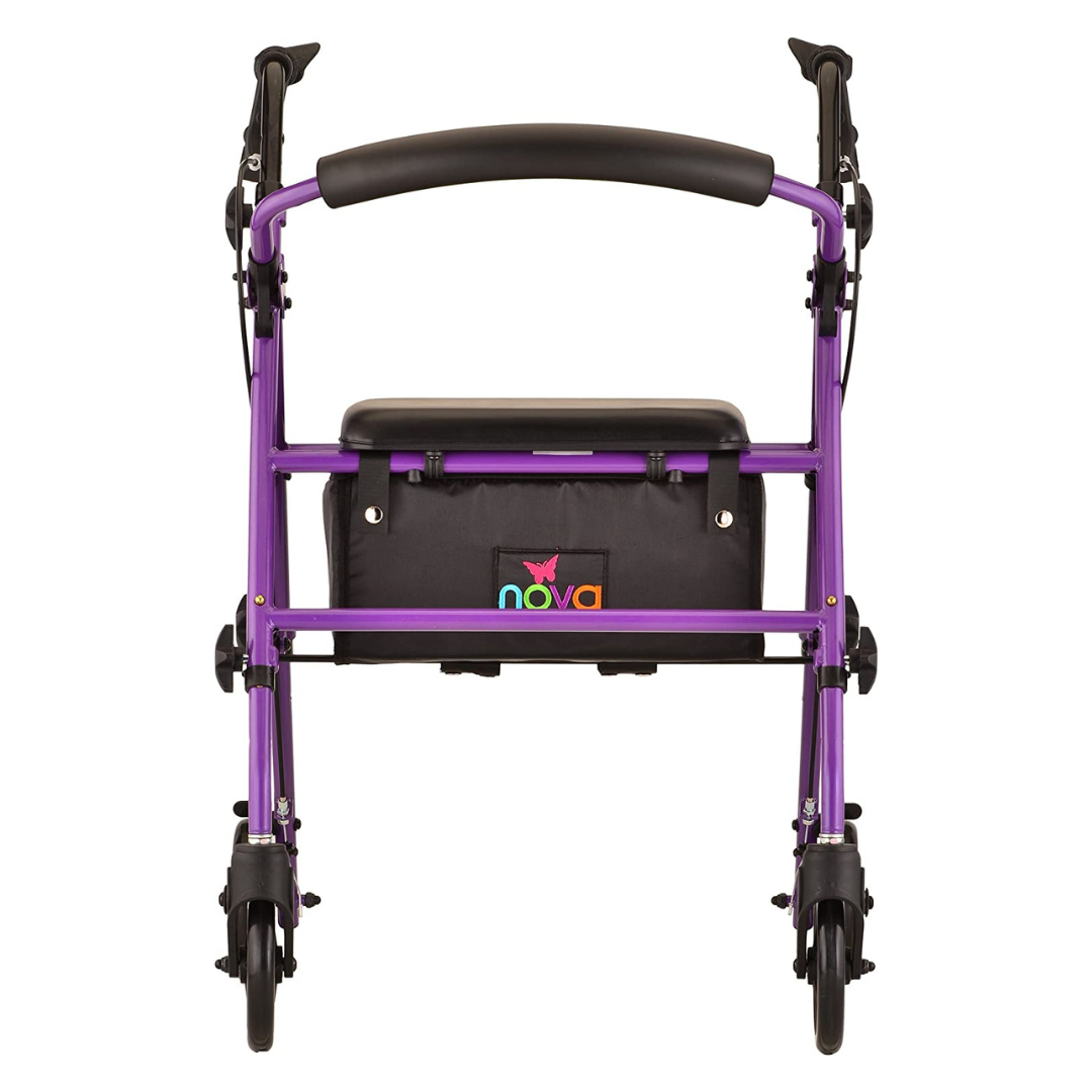 Nova Medical 4205 Journey Steel Rollator - Lightweight & Portable - primehubstore.shop Rollators