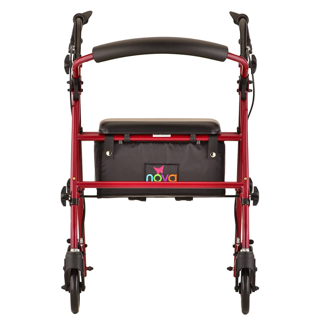 Nova Medical 4205 Journey Steel Rollator - Lightweight & Portable - primehubstore.shop Rollators