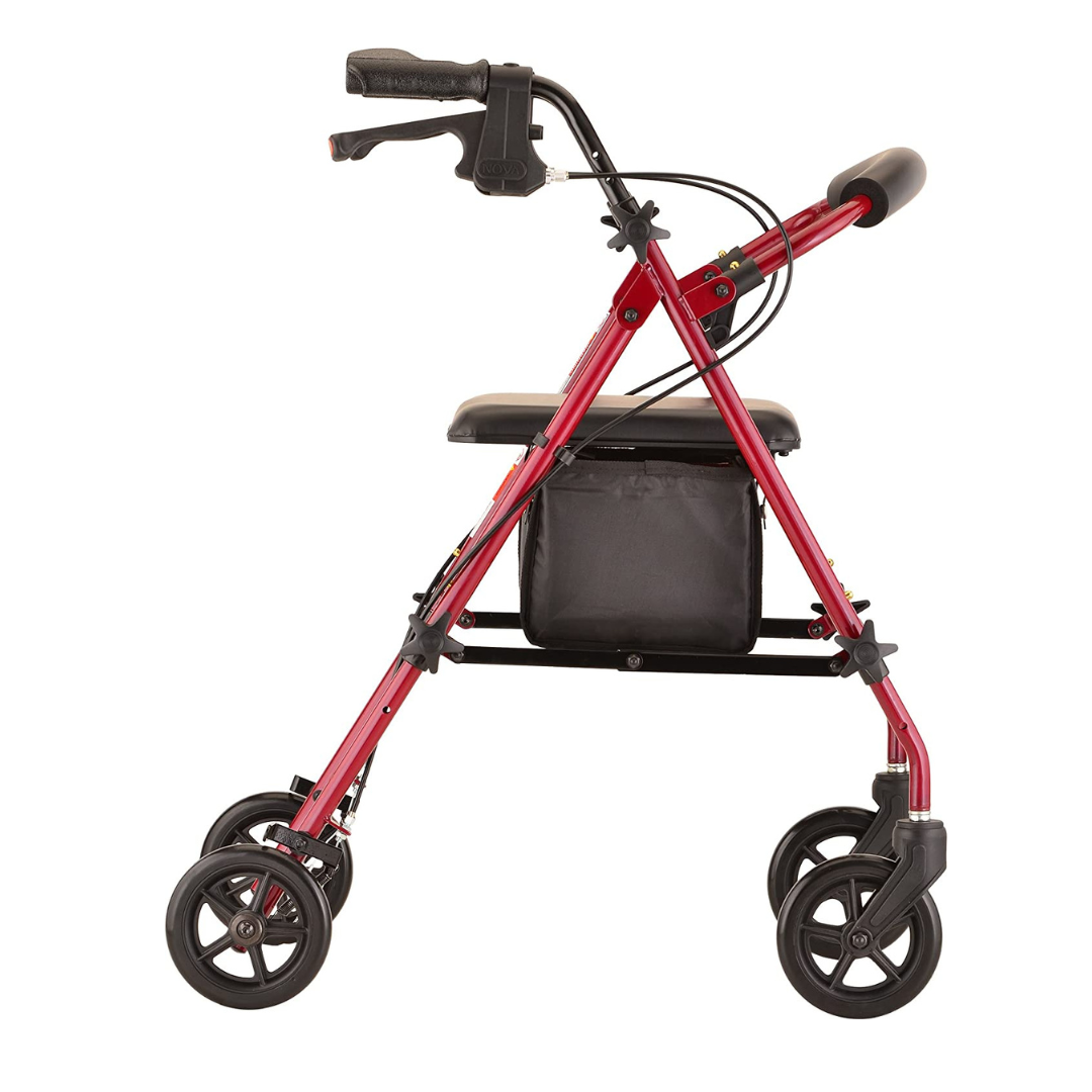Nova Medical 4205 Journey Steel Rollator - Lightweight & Portable - primehubstore.shop Rollators