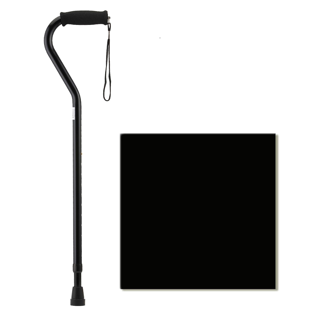 Nova Medical Lightweight Adjustable Designer Canes with Offset Handles - Black