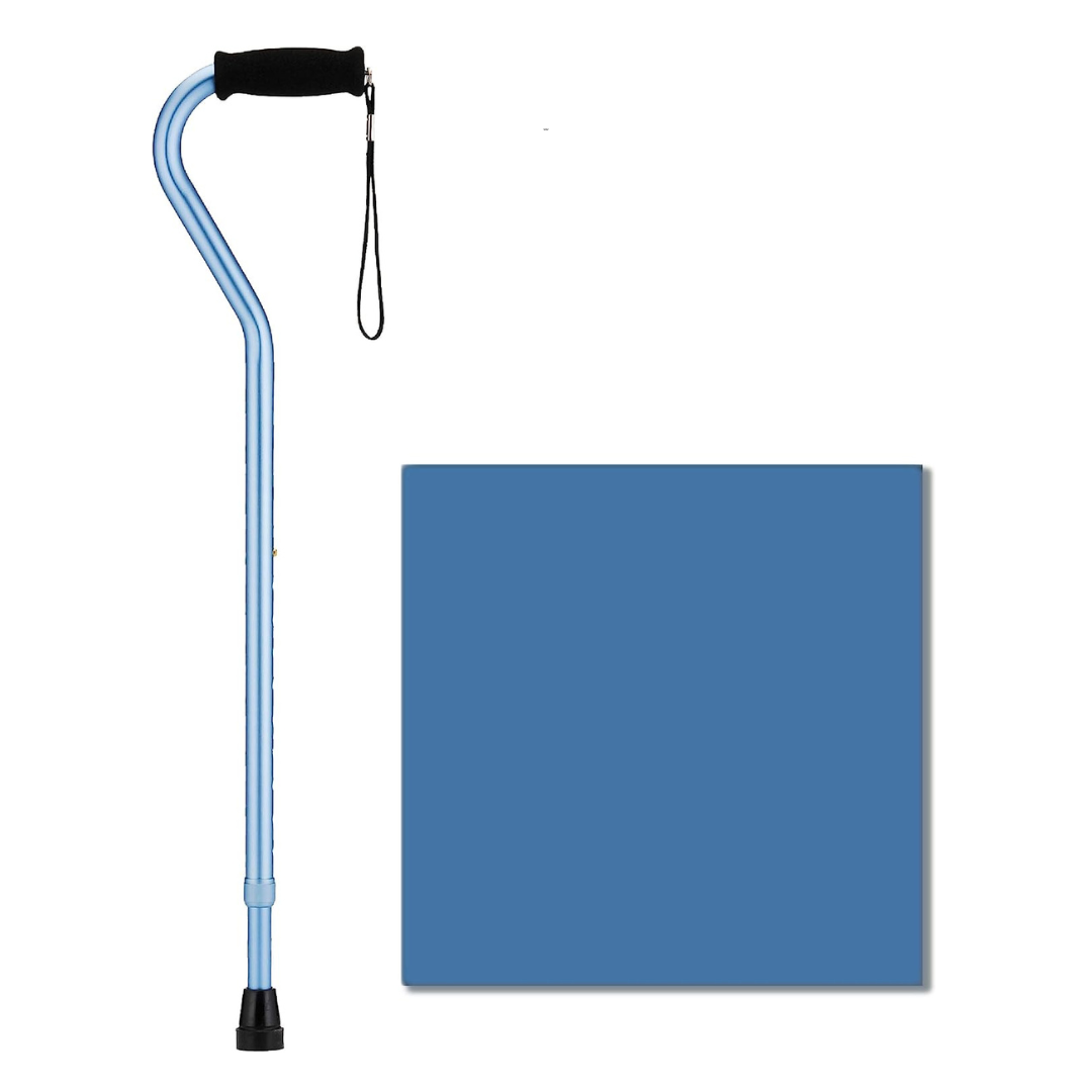 Nova Medical Lightweight Adjustable Designer Canes with Offset Handles - Blue