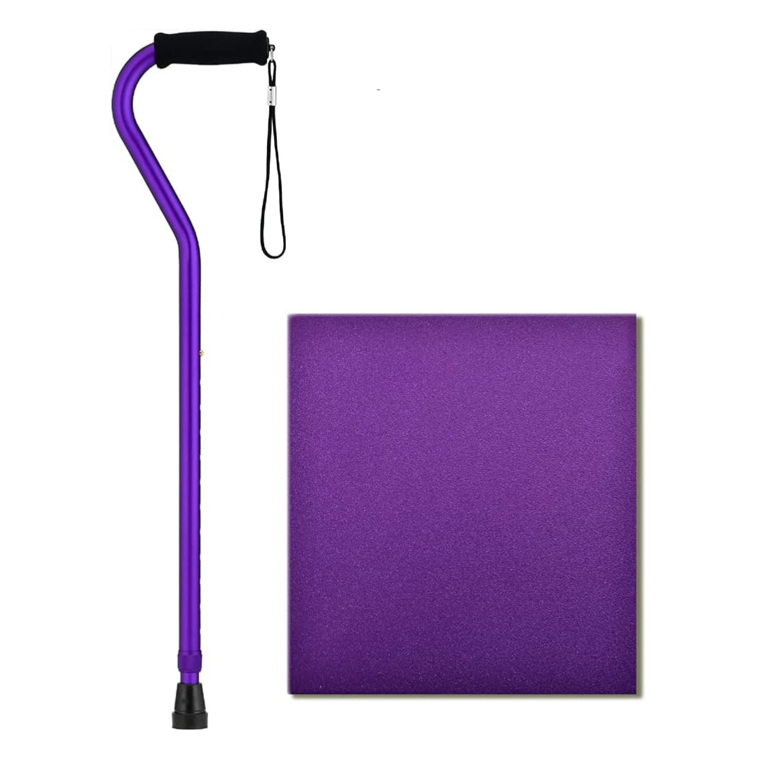 Nova Medical Lightweight Adjustable Designer Canes with Offset Handles - Purple