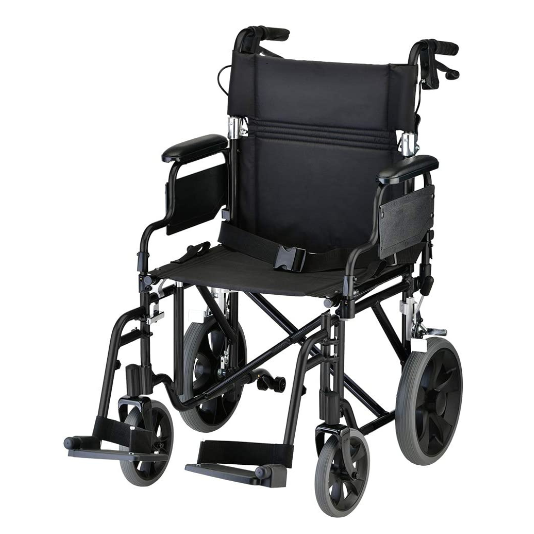 Nova Medical 352 Lightweight Transport Chair with 12” Rear Wheels - Open Box - primehubstore.shop Transport Chairs