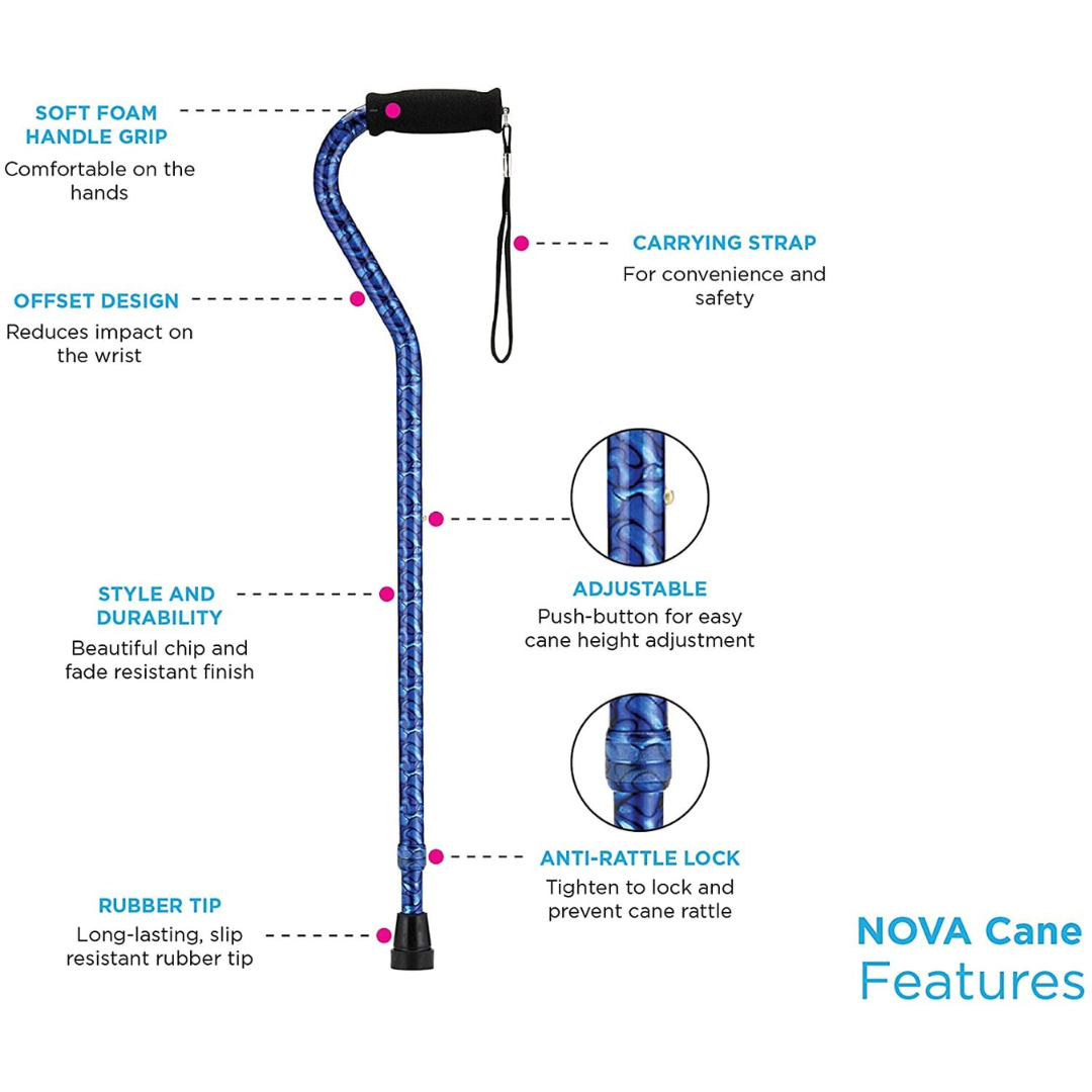 Nova Medical Offset Canes with Soft Grip - primehubstore.shop Canes