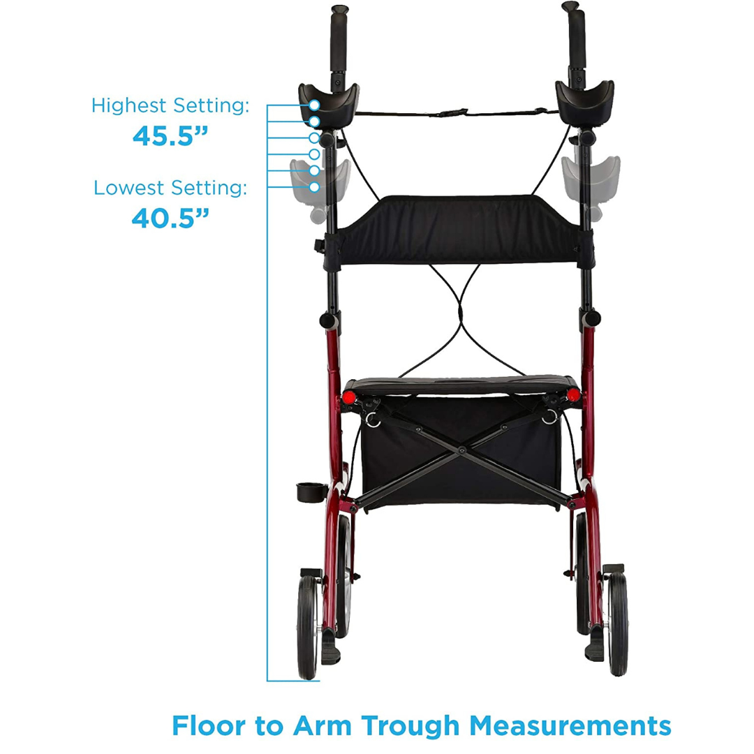 Nova Medical 4801 Phoenix Rise UP Rollator - Upright Rolling Walker - primehubstore.shop Upright Walkers