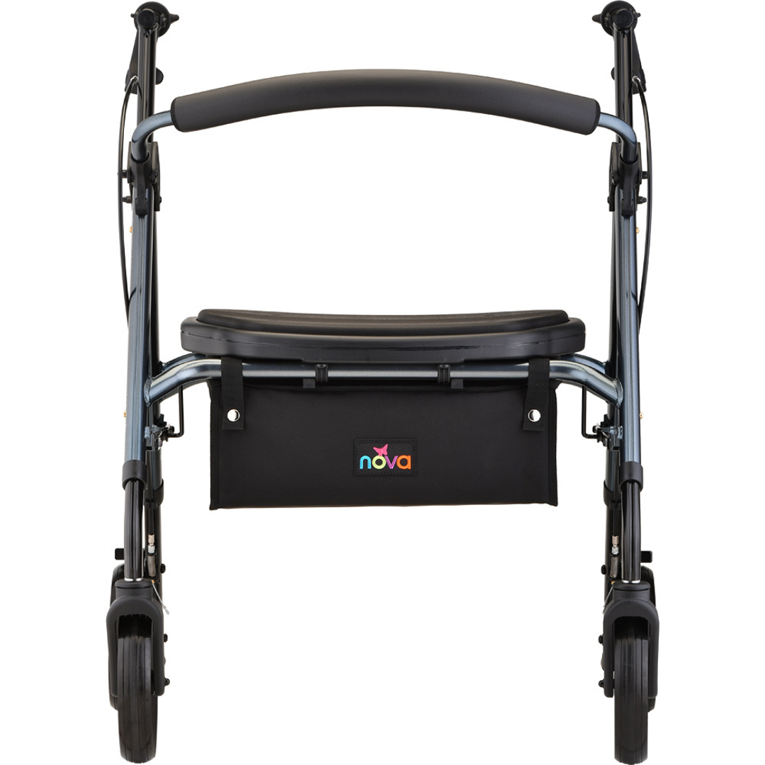 Nova Medical 4264 Star 8 DX Extra Wide Rollator Walker - 450 lb Capacity - primehubstore.shop Rollators