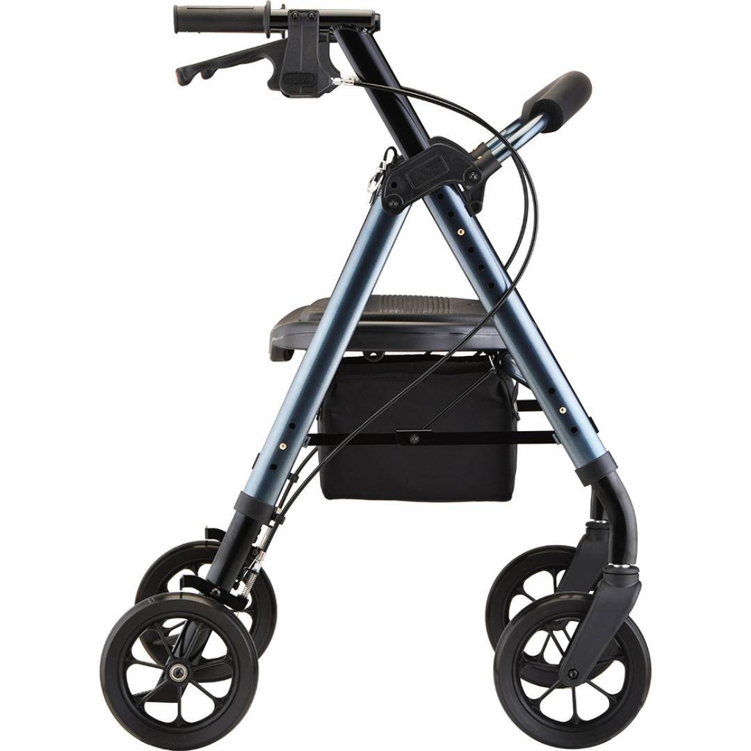 Nova Medical 4264 Star 8 DX Extra Wide Rollator Walker - 450 lb Capacity - primehubstore.shop Rollators