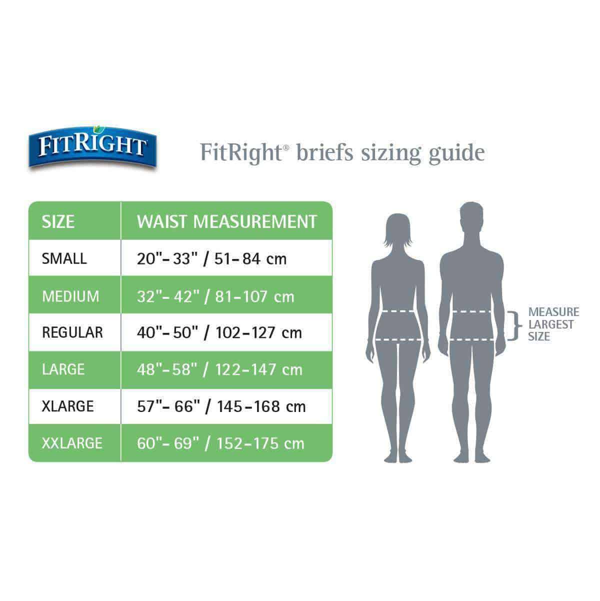 FitRight Basic Adult Incontinence Unisex Briefs with Tabs - Light Absorbency Case of 100 - primehubstore.shop Incontinence