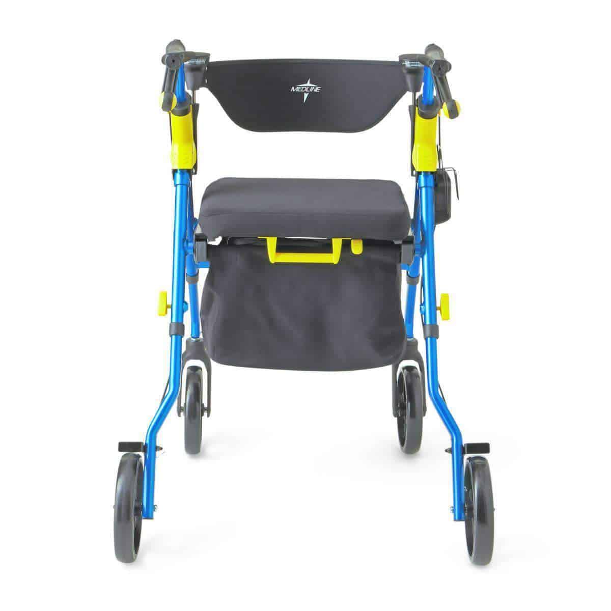 Medline Premium Empower Folding Mobility Rollator Walker with 8" Wheels - primehubstore.shop Rollators