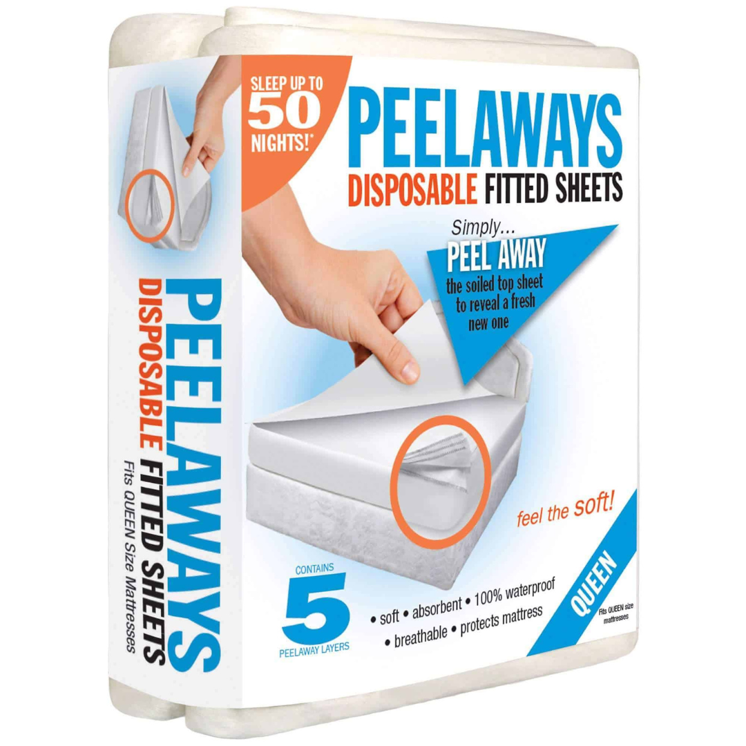 Peelaways Disposable Fitted Mattress Bed Sheets - primehubstore.shop Underpads