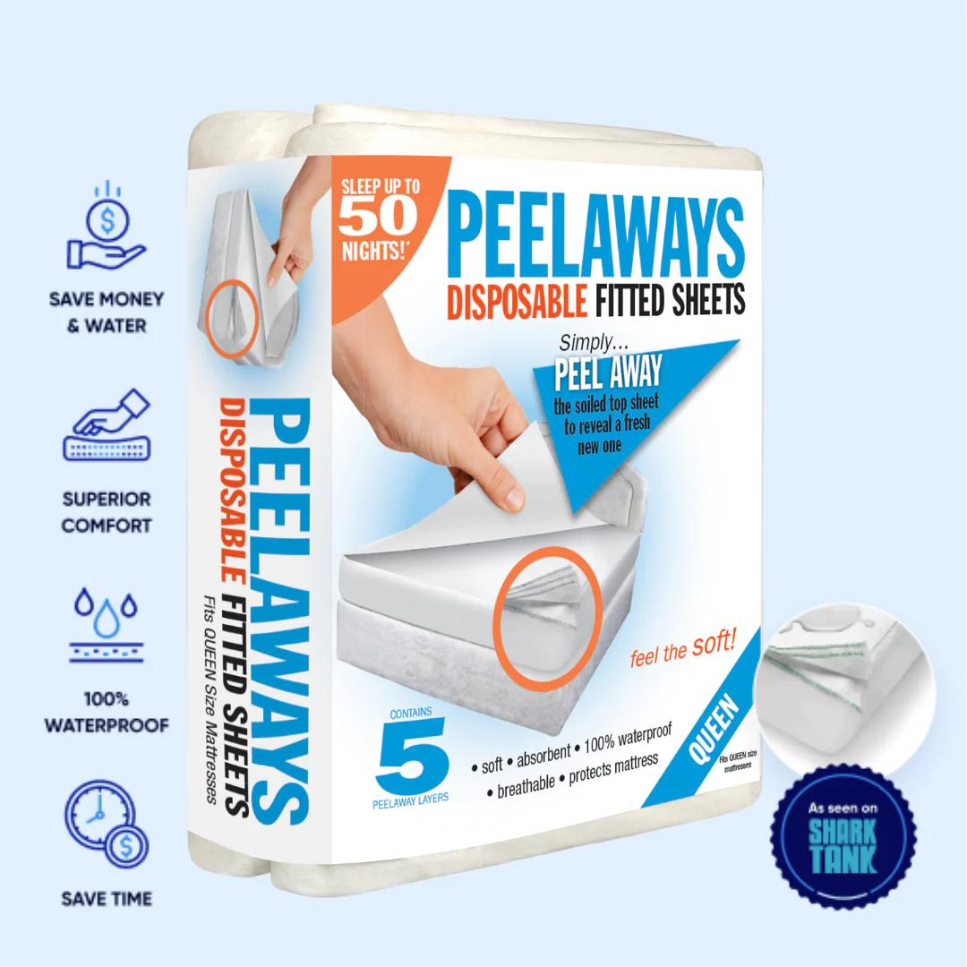 Peelaways Disposable Fitted Mattress Bed Sheets - primehubstore.shop Underpads