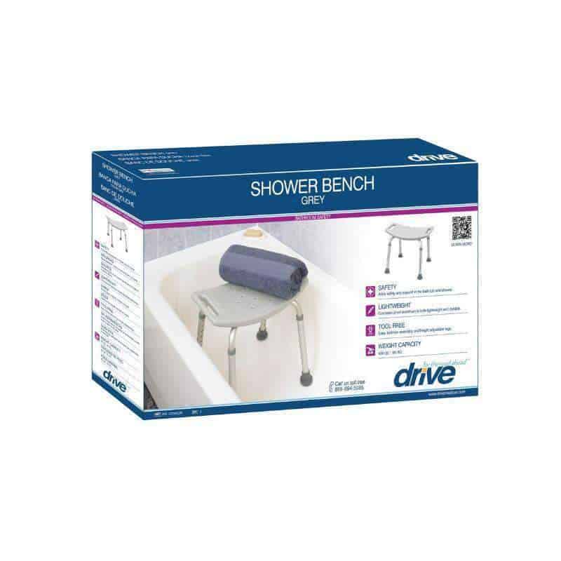 Drive Medical Bathroom Safety Shower Tub Bench Chair Gray - primehubstore.shop Bath Benches & Seats