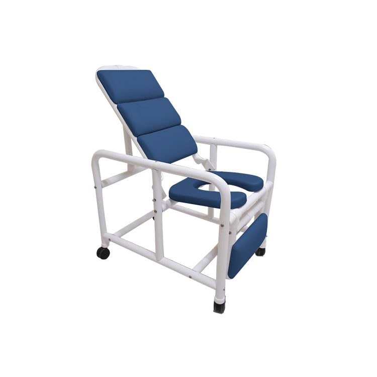 Mor-Medical Reclining PVC Shower Chair Commode with ELR - 20 Inch Seat - primehubstore.shop PVC Shower Chairs