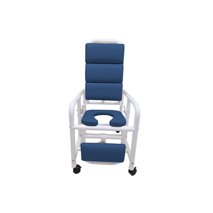 Mor-Medical Reclining PVC Shower Chair Commode with ELR - 20 Inch Seat - primehubstore.shop PVC Shower Chairs