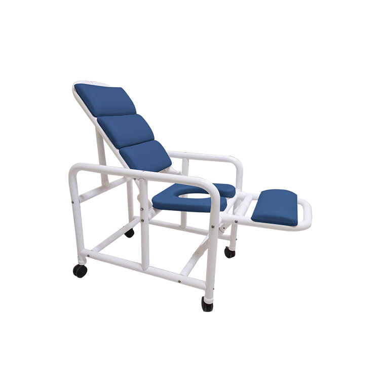 Mor-Medical Reclining PVC Shower Chair Commode with ELR - 20 Inch Seat - primehubstore.shop PVC Shower Chairs