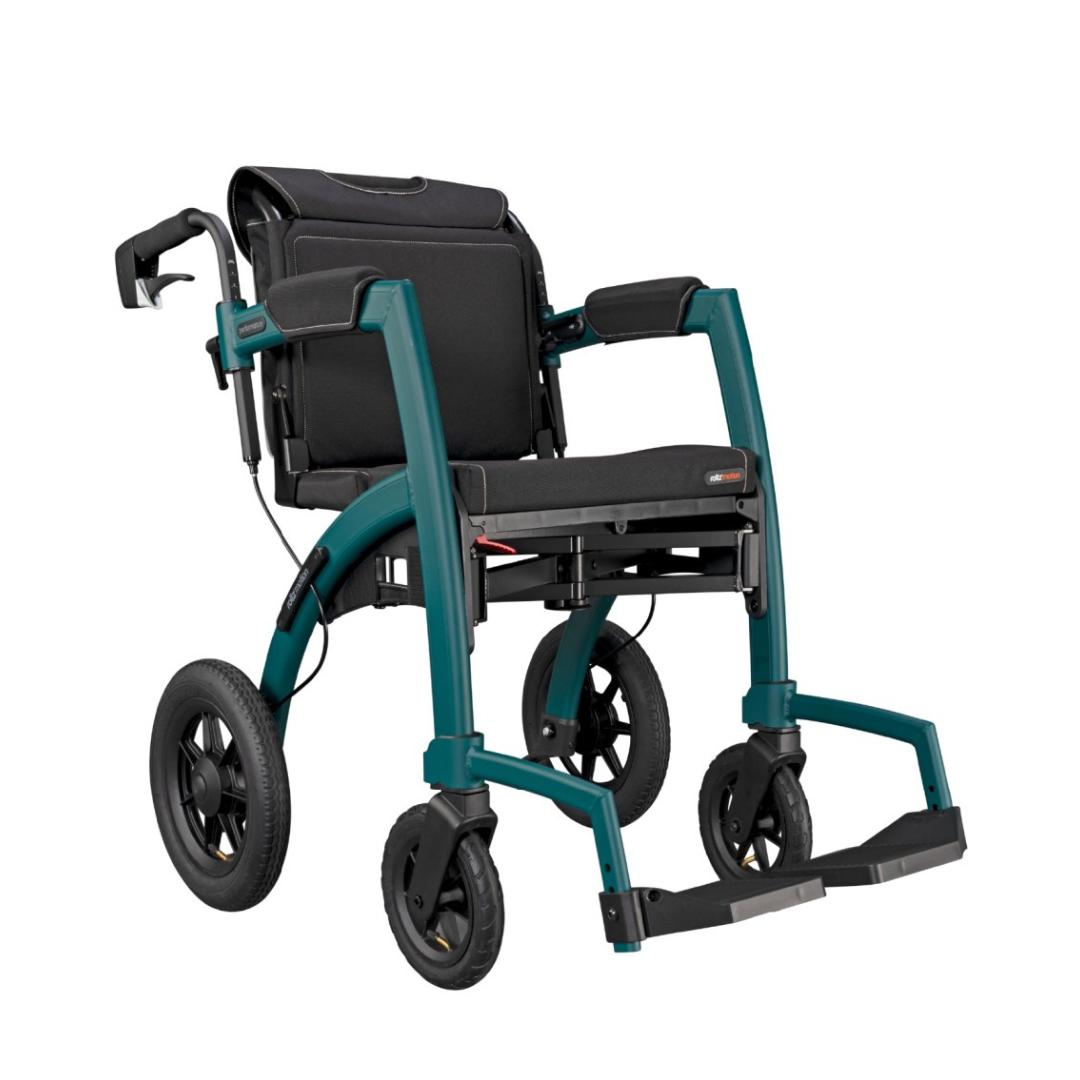 Rollz Motion Performance Lightweight Hybrid Transport Chair Rollator - primehubstore.shop Hybrid Transport Chair/Rollators
