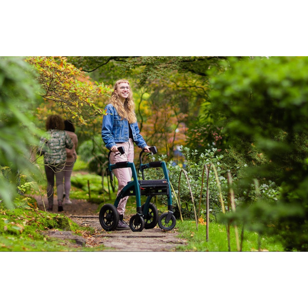 Rollz Motion Performance Lightweight Hybrid Transport Chair Rollator - primehubstore.shop Hybrid Transport Chair/Rollators