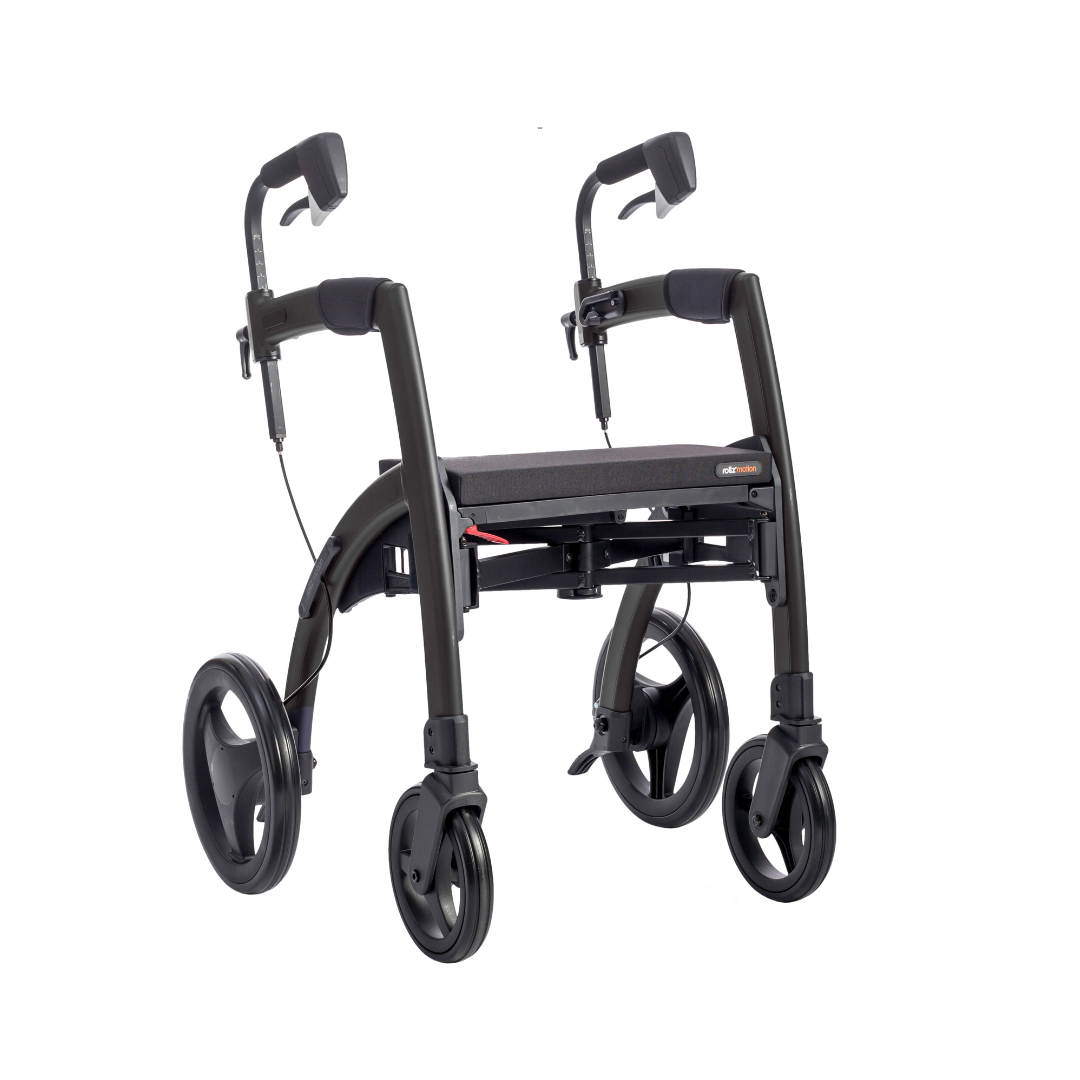 Rollz Motion Premium 2-in-1 Rollator & Transport Chairs - primehubstore.shop Hybrid Transport Chair/Rollators