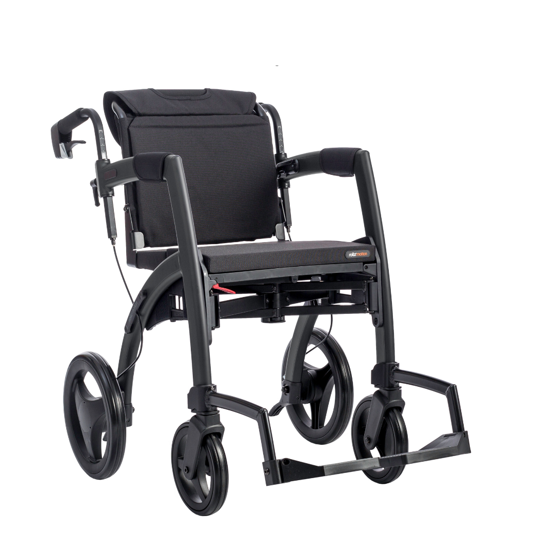 Rollz Motion Premium 2-in-1 Rollator & Transport Chairs - primehubstore.shop Hybrid Transport Chair/Rollators