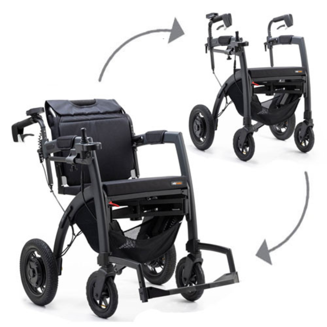Rollz Motion Electric 3-in-1 Rollator, Transport Chair & Electric Wheelchair - primehubstore.shop Power Chairs