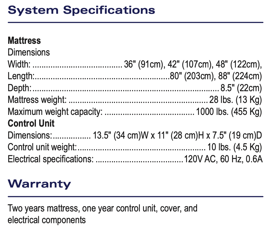 Joerns Healthcare Arise® 1000 EX Low Air Loss Mattress System - primehubstore.shop Low Air Loss Mattress