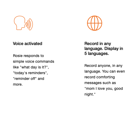 Reminder Rosie 2.0 Stress Free Alarm Clock That Responds To Verbal Personal Voice Commands - primehubstore.shop Alzheimer Aids