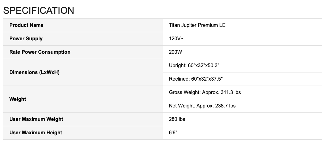 Titan Jupiter LE Premium Full Body Massage Chair with Voice Control - primehubstore.shop Massage Chairs