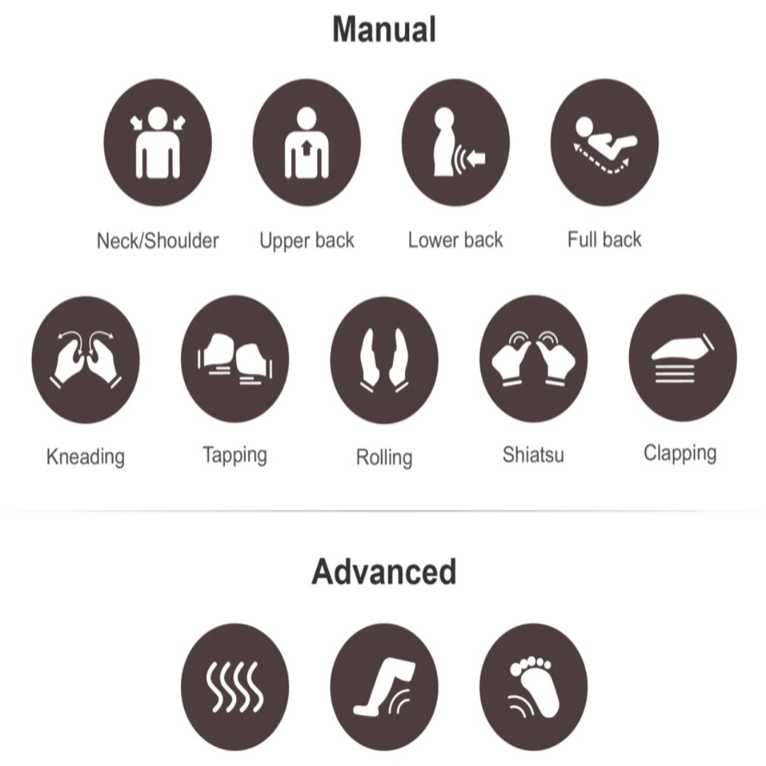 AmaMedic Hilux 4D Full Body Reclining Massage Chair with Touch Screen Display - primehubstore.shop Massage Chairs