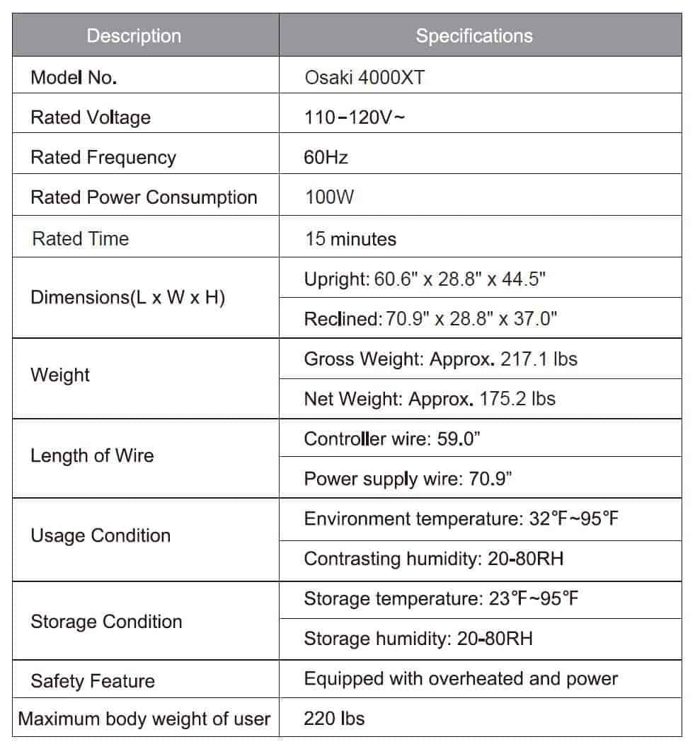 Osaki OS-4000XT Full Body Reclining Massage Chair with LED Light Control - primehubstore.shop Massage Chairs