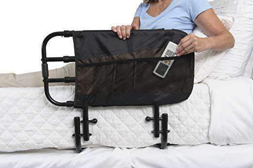 Stander EZ Adjust & Pivoting Adult Extending Bed Rail with Storage Pouch - primehubstore.shop Bed Rails