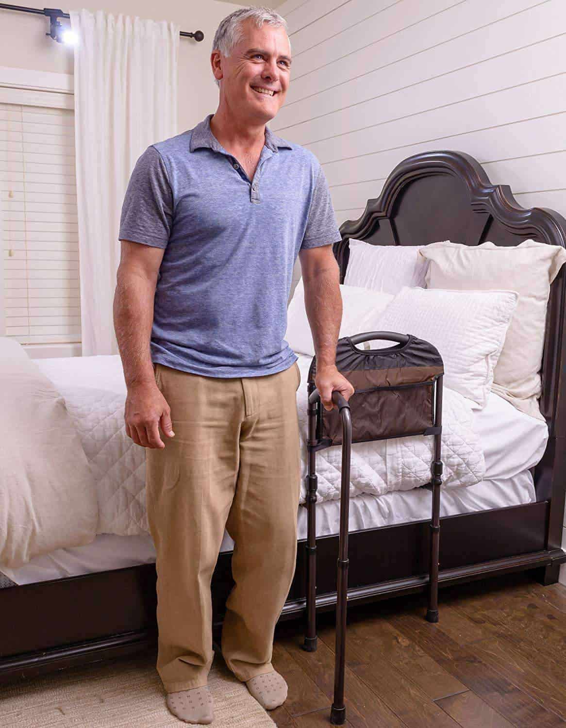 Stander Mobility Home Adult Bed Rail & Cushioned Support Bed Swivel Handle - primehubstore.shop Bed Rails