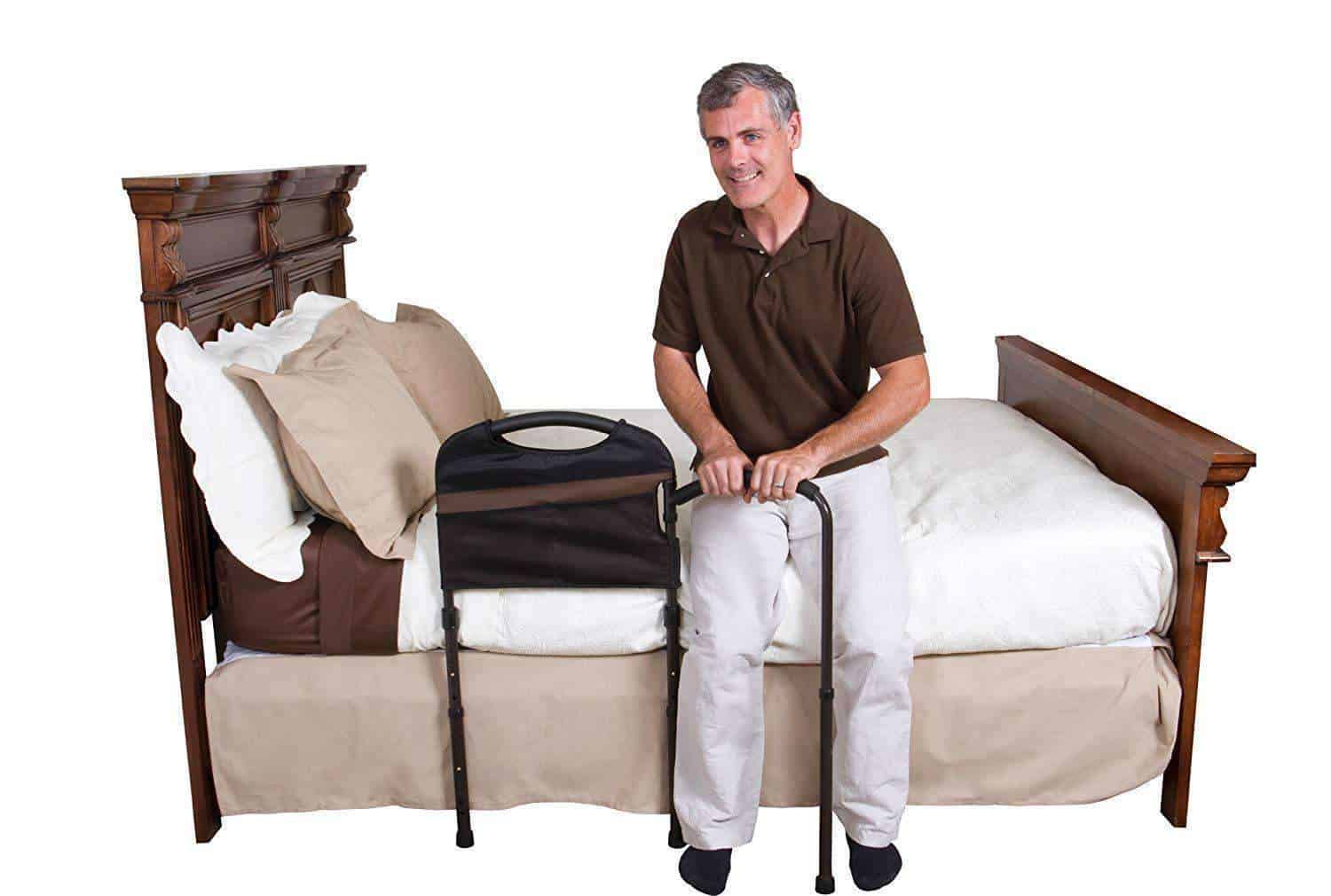 Stander Mobility Home Adult Bed Rail & Cushioned Support Bed Swivel Handle - primehubstore.shop Bed Rails
