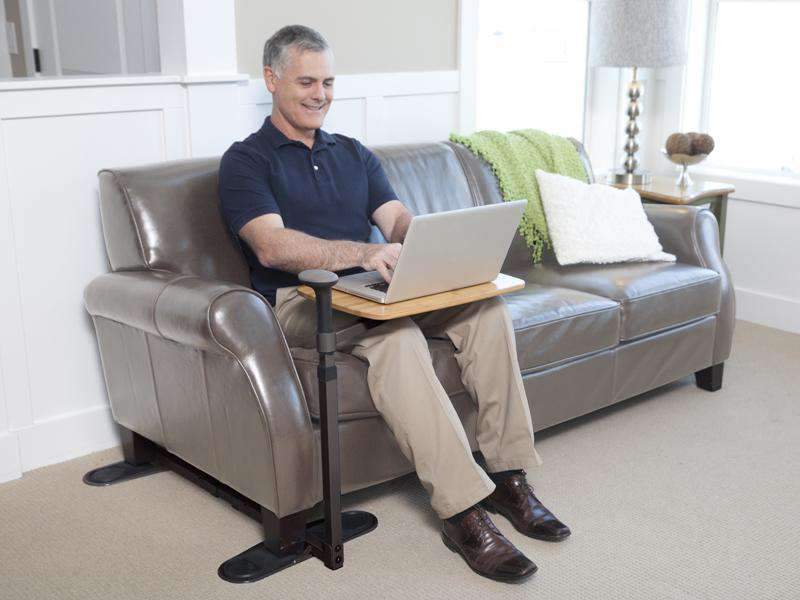 Stander Omni Tray Table - Swivel Bamboo TV Tray Table & Support Mobility Handle & Daily Standing Support Aid - primehubstore.shop Overbed Tables