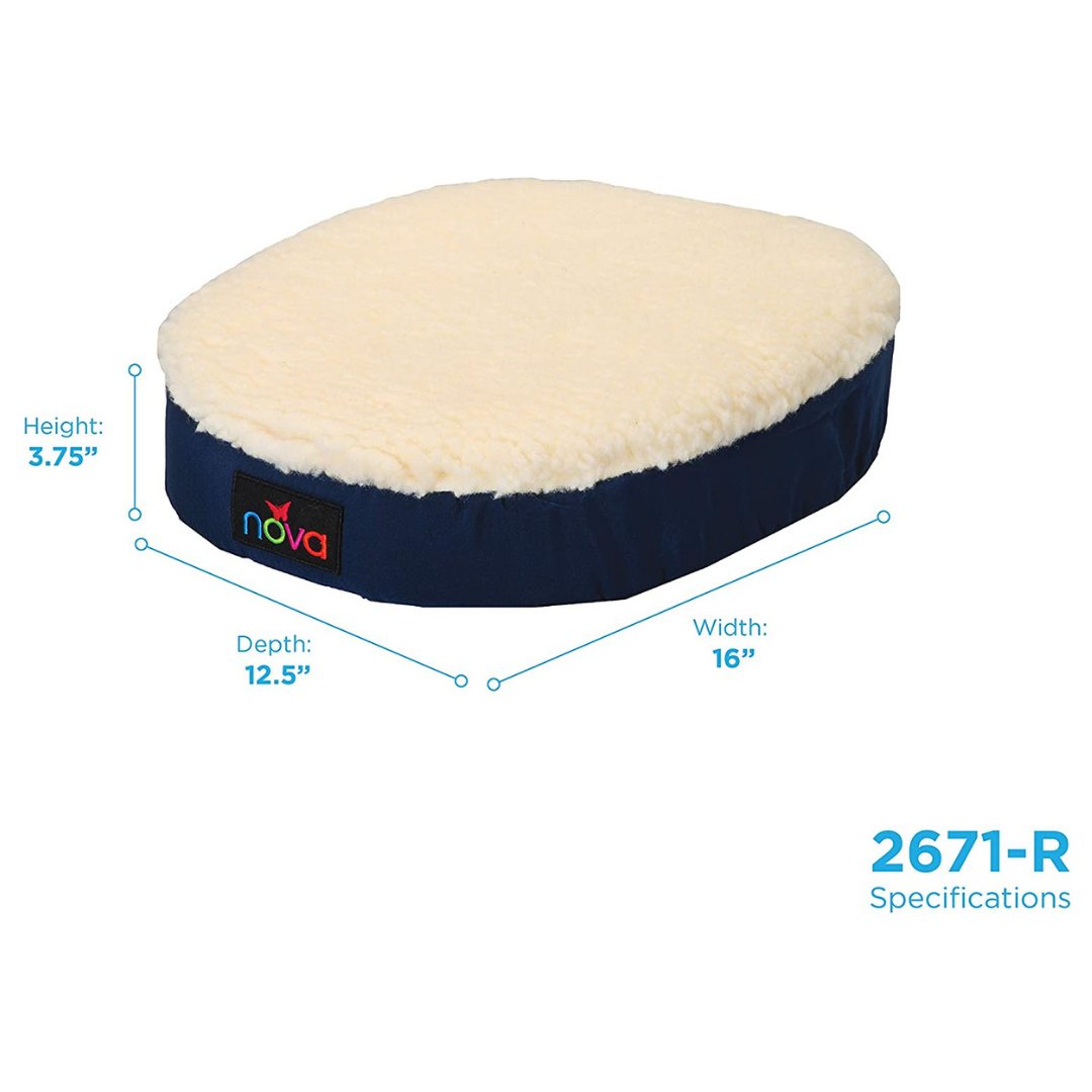 Nova Medical Donut Pillow Seat Cushion with Fleece Sheepskin Surface - primehubstore.shop 