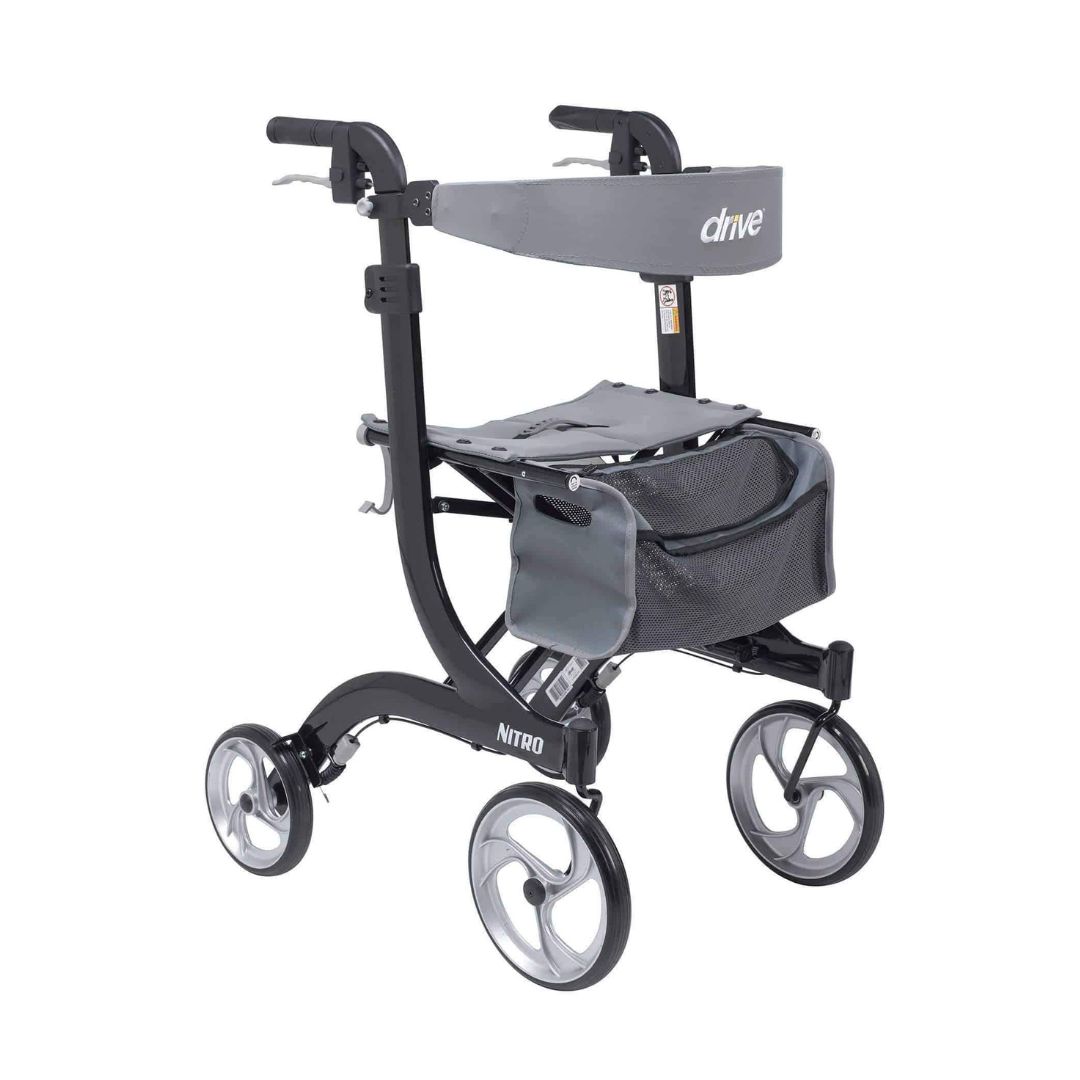 Drive Medical Nitro Euro Style Rollator Rolling Walkers - Tall Users - primehubstore.shop Rollators