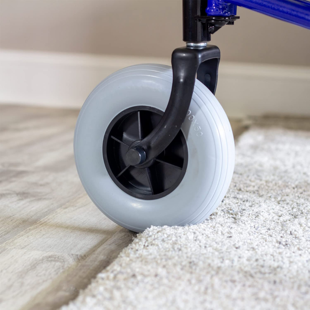 DMI 3-Wheel Folding Lightweight Aluminum Rollator Walker - Royal Blue - primehubstore.shop Rollators