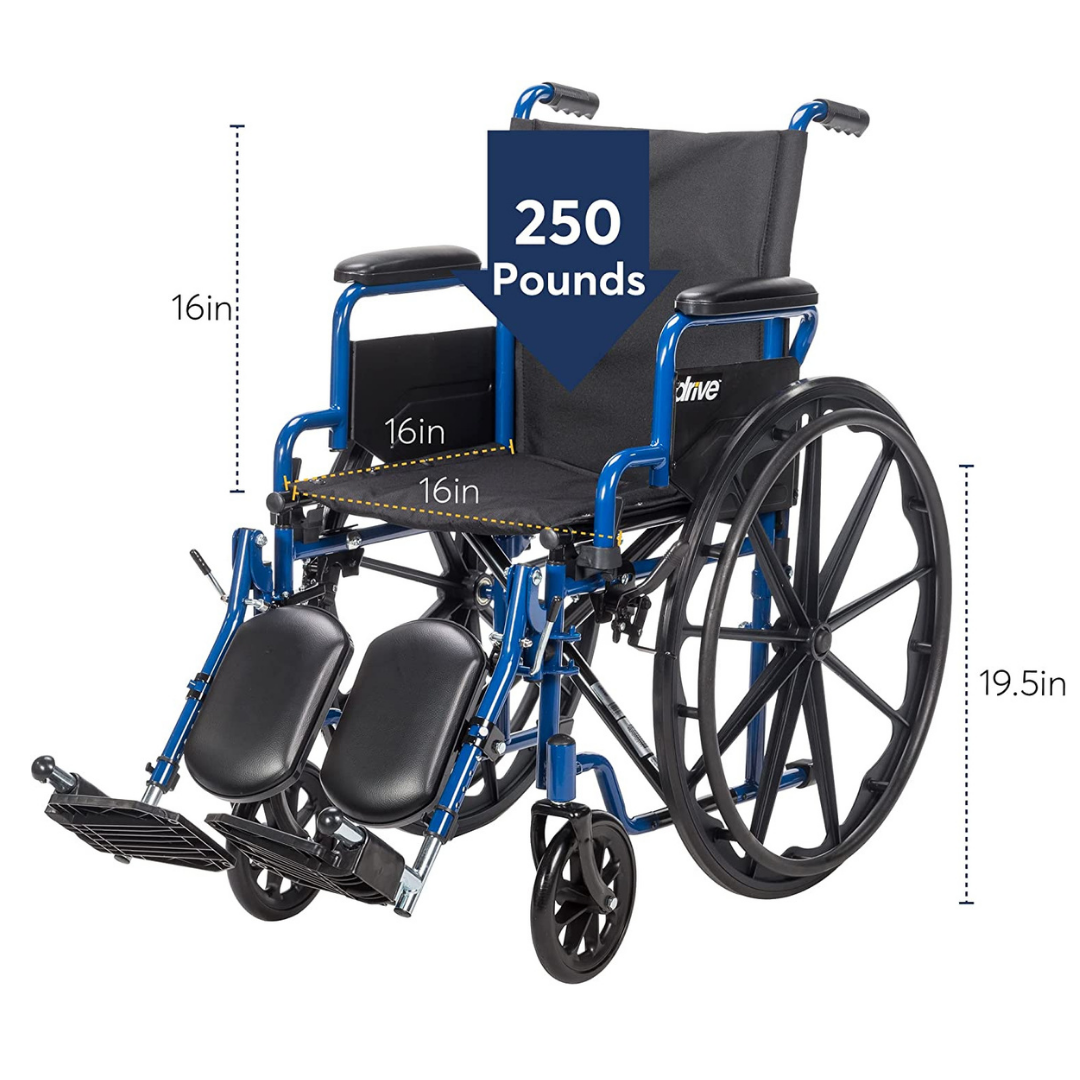 Drive Medical Blue Streak Lightweight Wheelchair - primehubstore.shop Wheelchairs