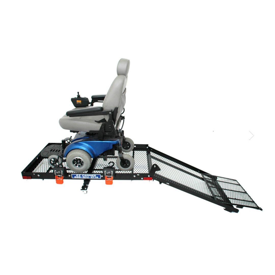 EZ Carrier 2 Manual Fold Up Mobility Carrier - Straight Hitch Connector - primehubstore.shop 