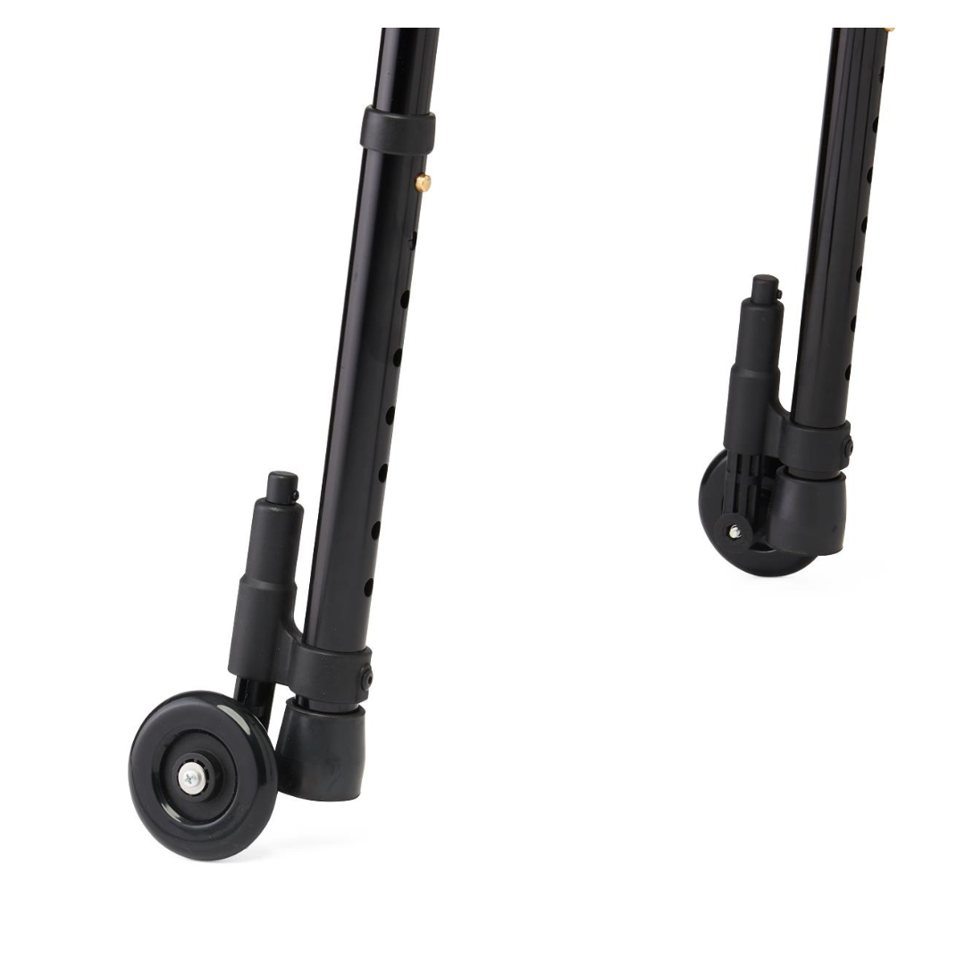 Medline Folding Walker with Wheeled Glide-Brakes, Trigger Release and Storage Bags - primehubstore.shop Walkers