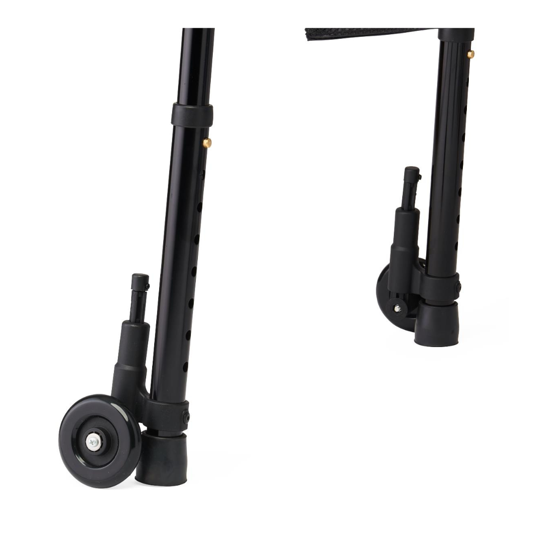 Medline Folding Walker with Wheeled Glide-Brakes, Trigger Release and Storage Bags - primehubstore.shop Walkers