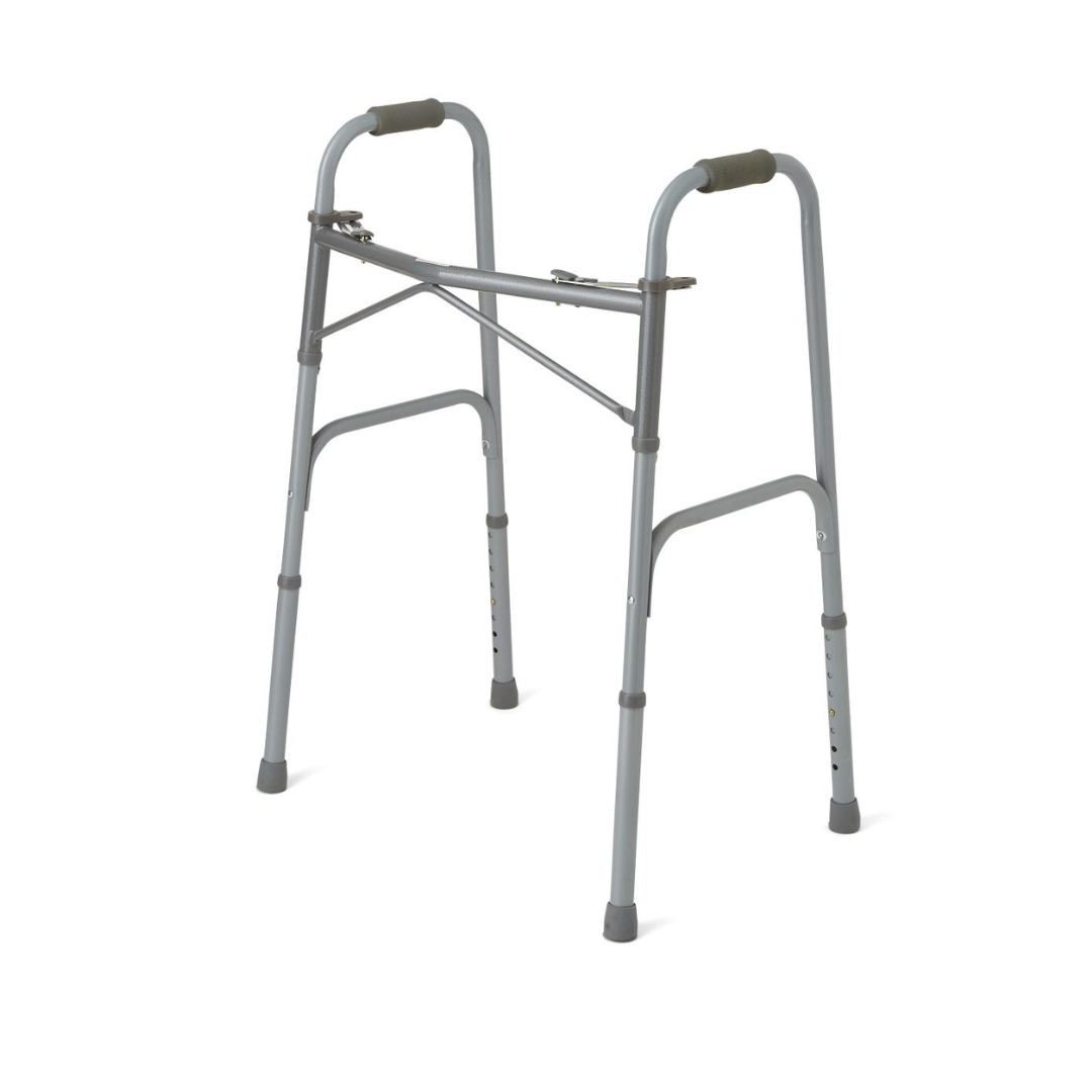Medline Heavy Duty Bariatric Folding Steel Walker - 650 lb Capacity - primehubstore.shop Walkers