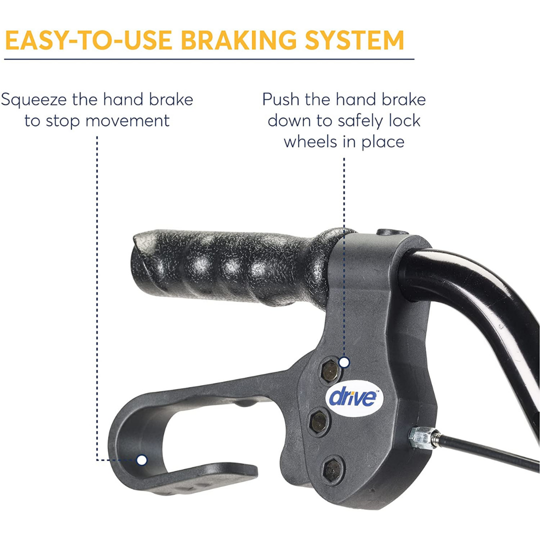 Drive Medical Folding Duet Hybrid Transport Chair Rolling Walker - primehubstore.shop Transport Chairs