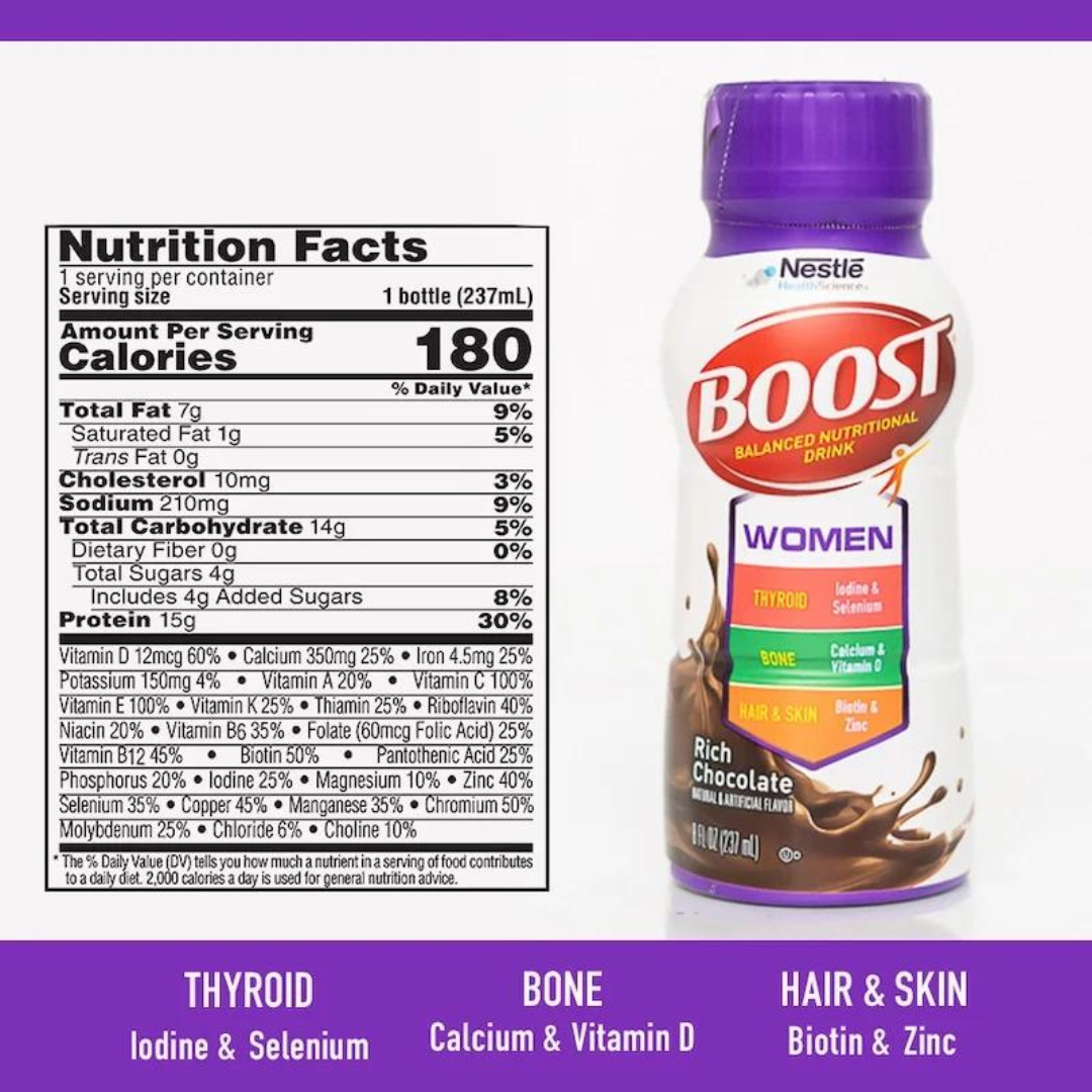 Nestle Boost® Woman Oral Nutritional Supplement - 8 oz. Bottles - primehubstore.shop Vitamins & Supplements