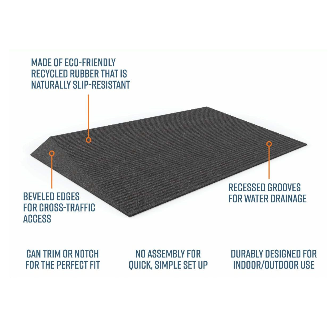 EZ-Access Transitions Angled Entry Mat for Raised Thresholds - primehubstore.shop Threshold Ramps