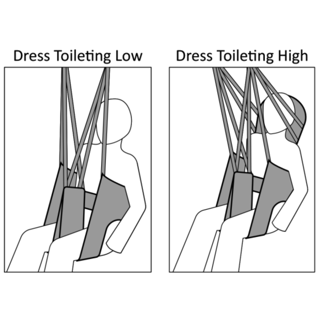 Invacare Premier Series Dress Toileting High Sling - primehubstore.shop Patient Lift Slings