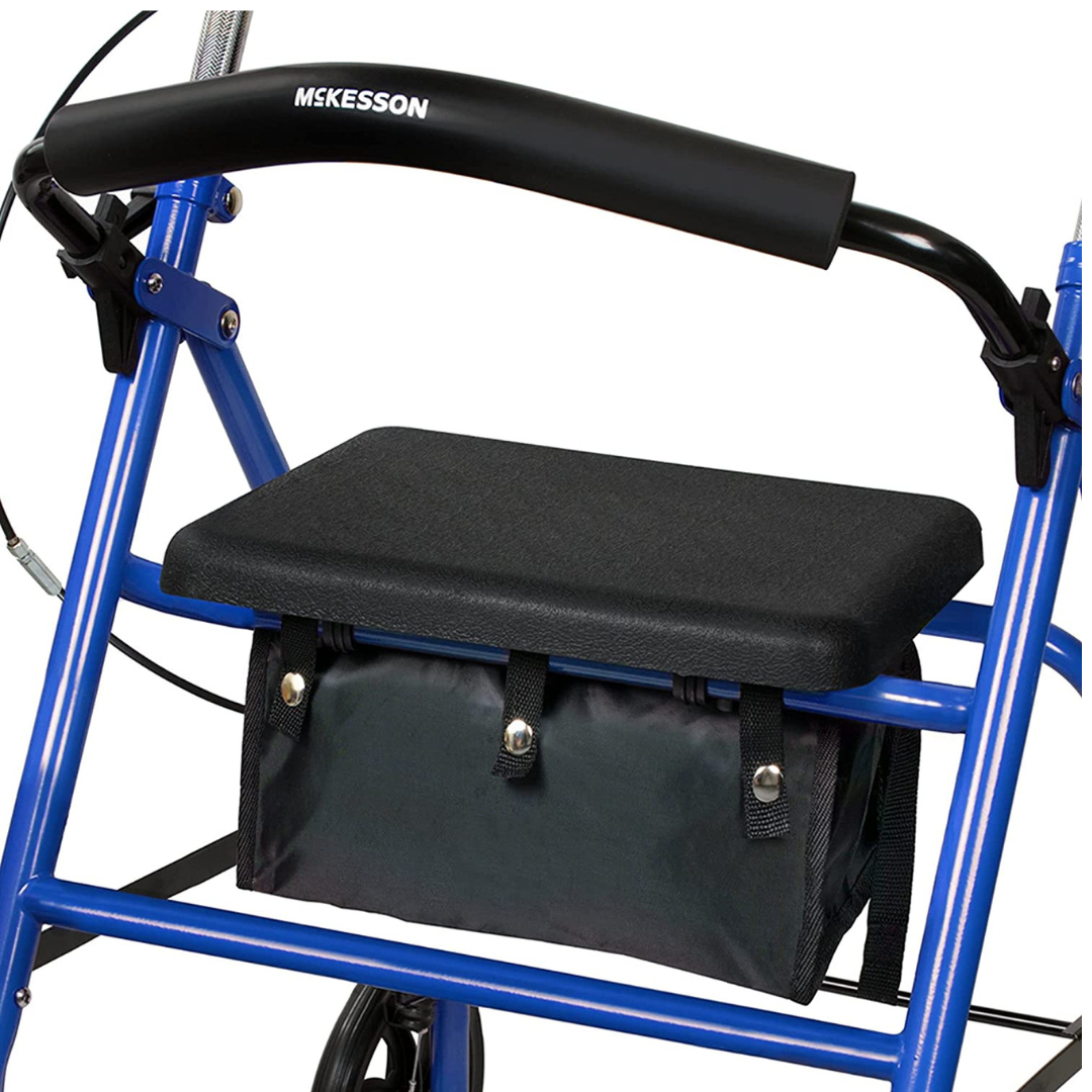 McKesson Lightweight Folding Rollator with Padded Seat - primehubstore.shop Rollators